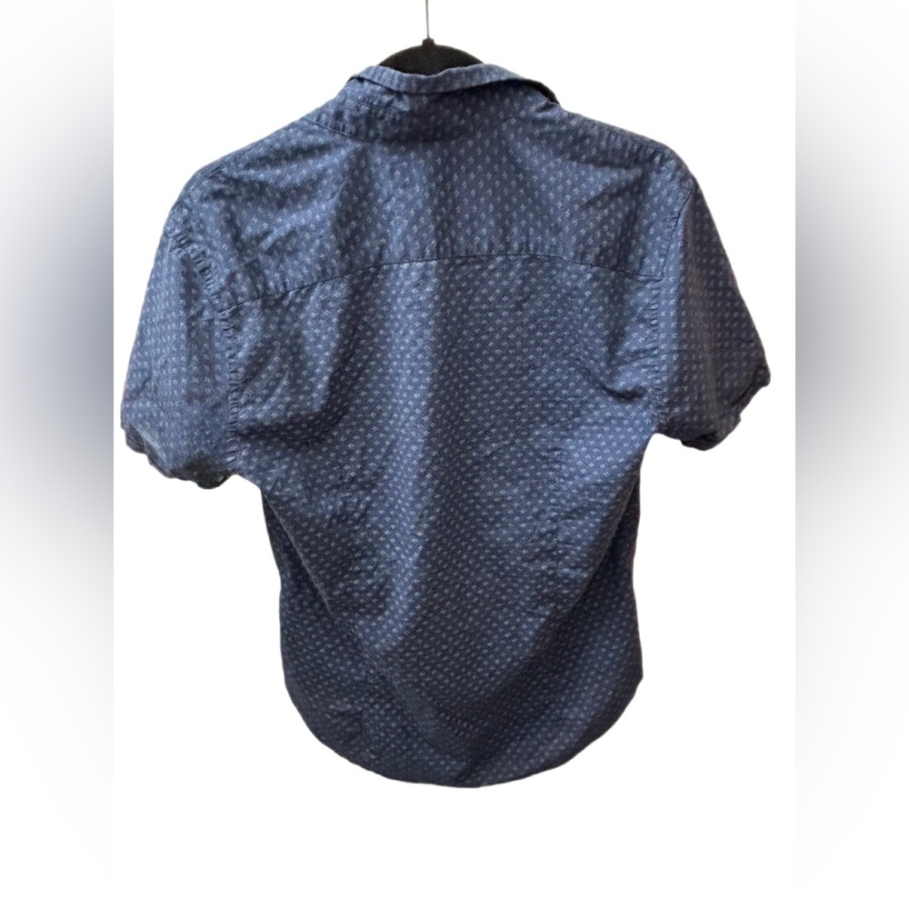 John Varvatos USA Navy Short Sleeve Button-Up Shirt Men’s Small - Picture 4 of 4